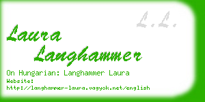 laura langhammer business card
